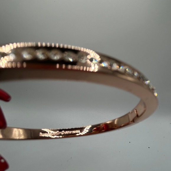 Kate Spade New York Claire Rose Gold Crystal Bangle Bracelet #305 - Picture 2 of 3
